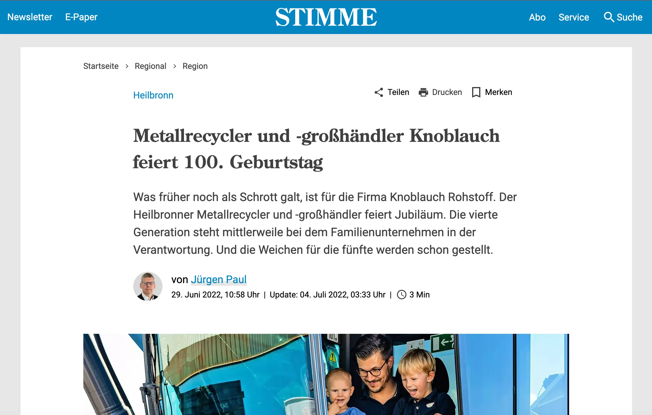 • Presse — Knoblauch-Heilbronn