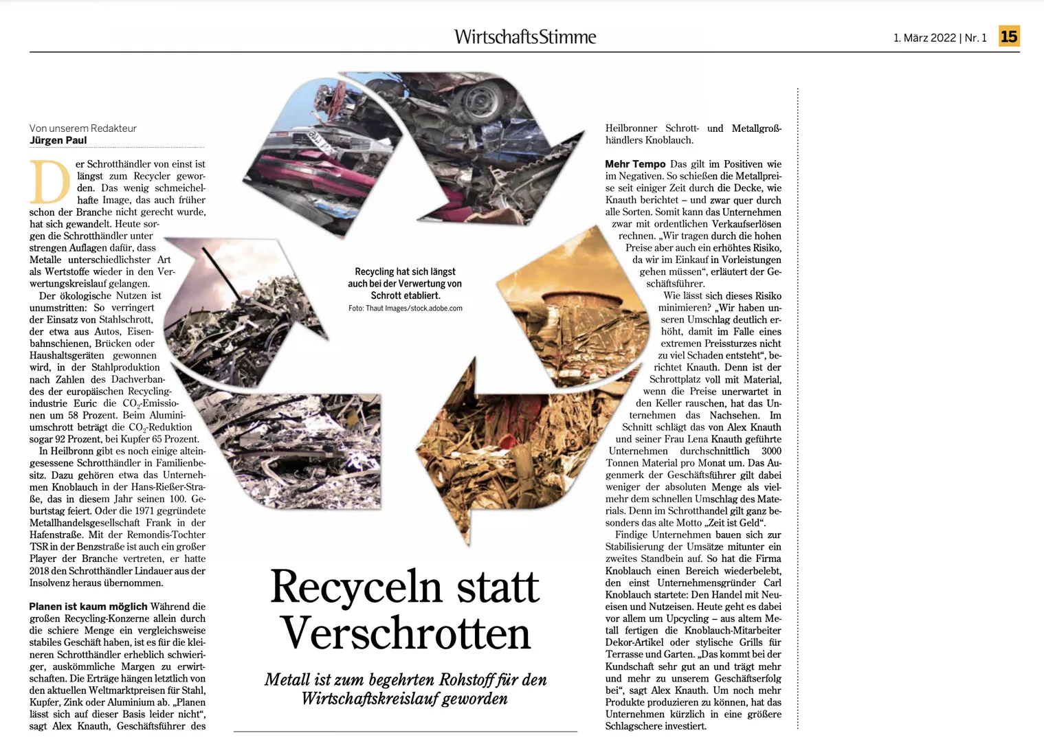 • Presse — Knoblauch-Heilbronn